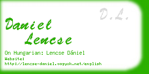 daniel lencse business card